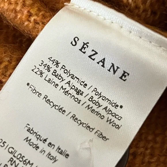 Sezane Maxime Gilet Cardigan in Ochre NWT XXS - Picture 8 of 8